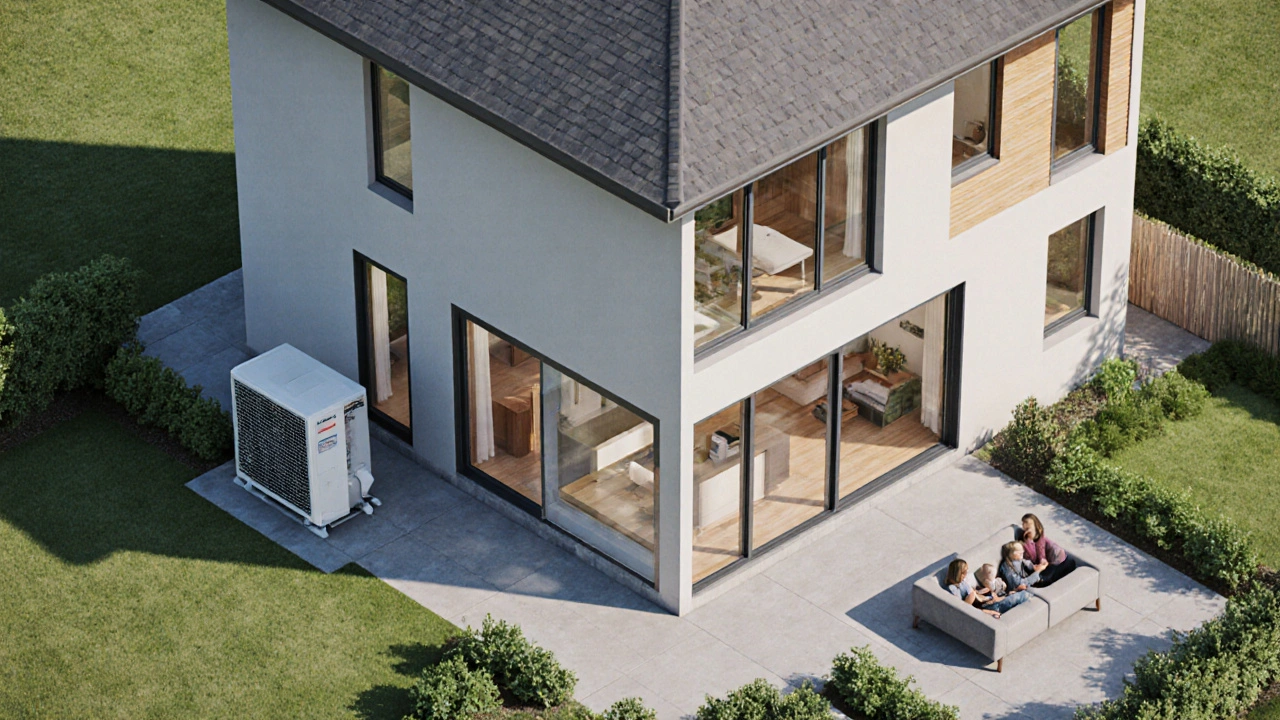 Fertig renoviertes Haus mit neuen Fenstern, moderner Heizung und gemütlichem Innenraum.