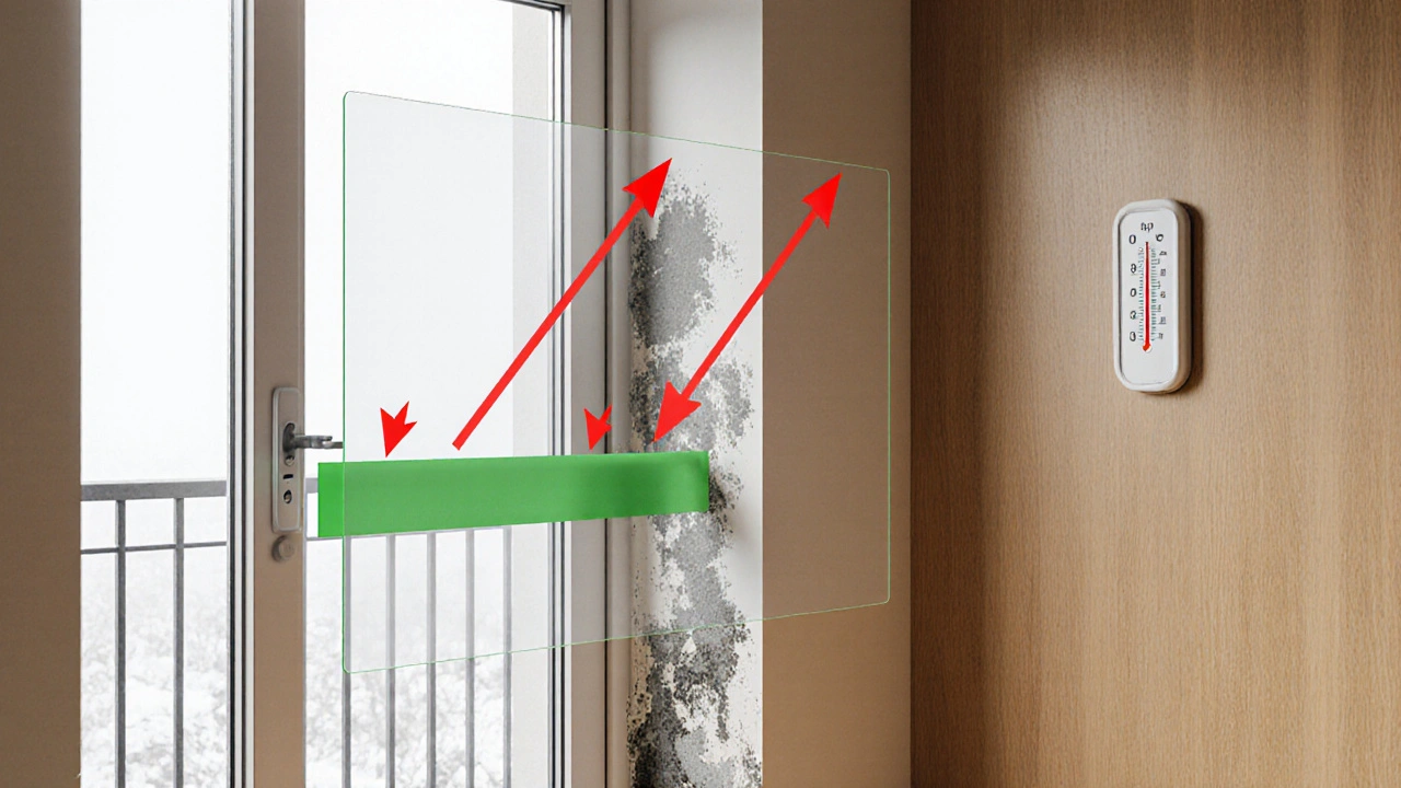 Luftlecks und Schimmel durch undichte Tür vs. dichte Abdichtung im Vergleich