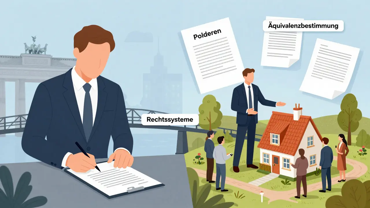 Gegensatz zwischen deutschem Vertragsprozess und niederländischem Konsensverfahren beim Bau eines Tiny Houses.