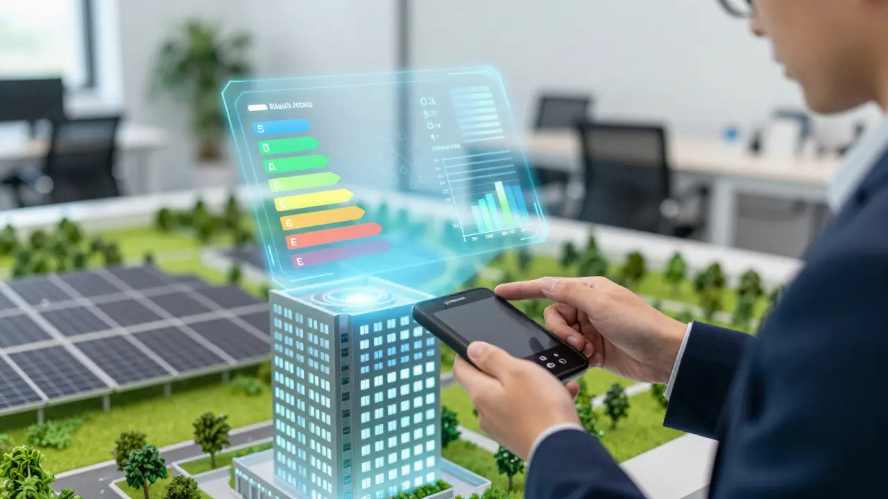 Holografische Analyse von Gebäudeenergieeffizienz