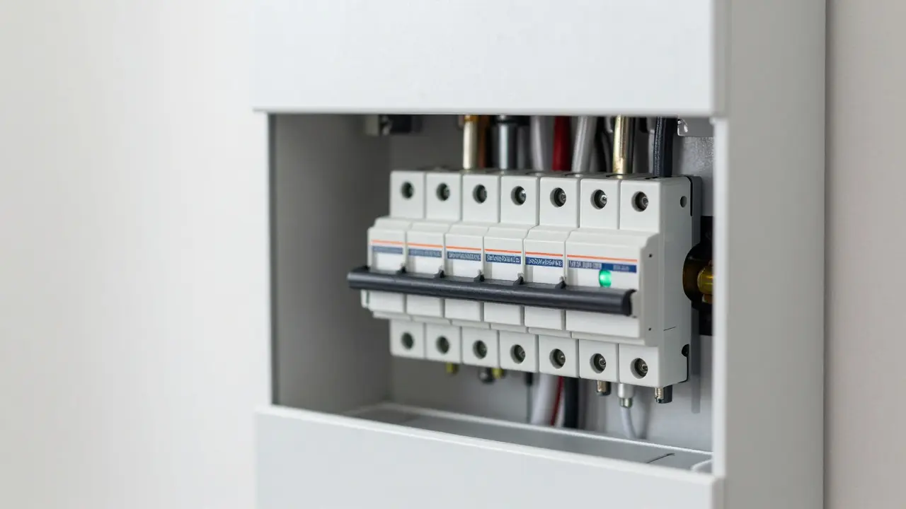 Überspannungsschutzmodul in einem modernen Sicherungskasten