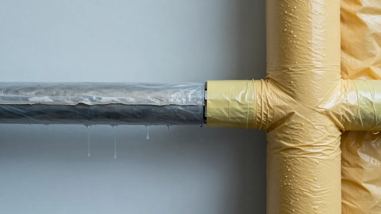 Vergleich: Dünne, nasse Isolierung gegenüber dicker, trockener Dämmung.