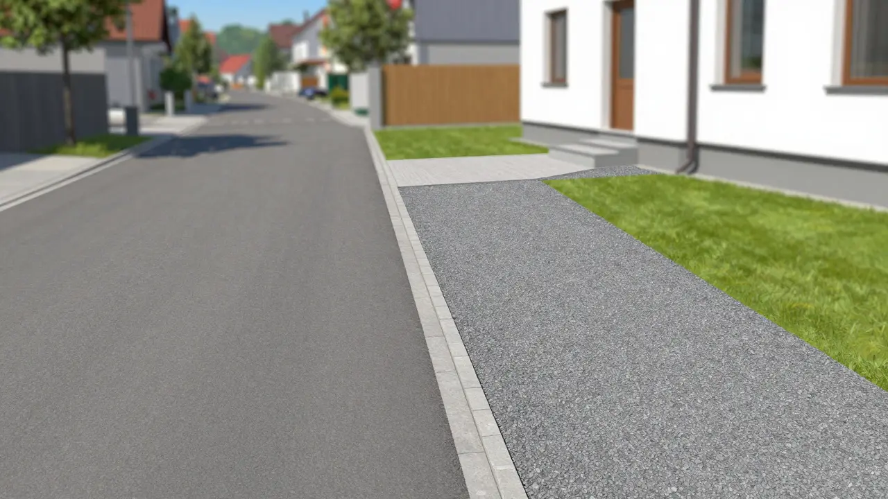 Unterschied zwischen öffentlicher Straße und privatem Weg zum Haus