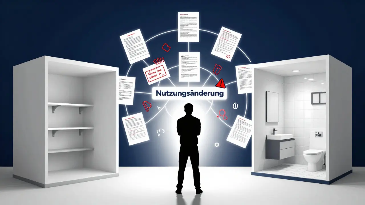 Abstrakte Darstellung von Bauvorschriften und Genehmigungen